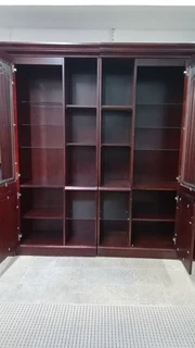 Solid Wooden Display Unit with Enclosed Shelving - REF STOCK NO 1723 Now selling for only R2500.00