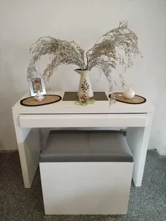 White Dresser plus Box Chair Ref Stock No 3285 Price Only R 1000 .00 Whatsapp No: 079 011 7918