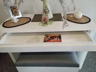 White Dresser plus Box Chair Ref Stock No 3285 Price Only R 1000 .00 Whatsapp No: 079 011 7918