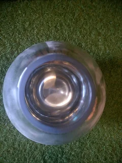 Silver shattered vase Ref Stock No 3353 Price Only R 150 .00 Whatsapp No: 079 011 7918