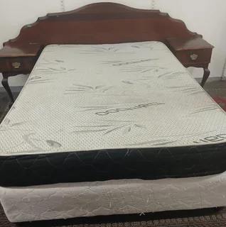 Headboard with sides and bed - REF STOCK NO 1969 selling for only R1600.00 Whatsapp  079 0111136