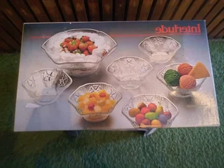 7 set glass dessert bowls Ref Stock No 3417 Price Only R 130.00 Whatsapp No: 079 011 7918