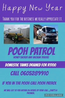 Septic tanks emptied