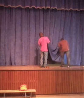 School stage and hall curtains