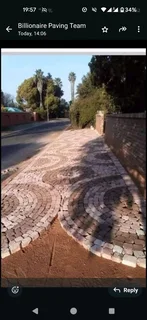 Half bricks Paving