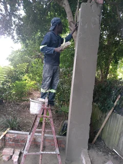 Skilled builder, plaster, skimmer