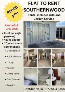 1 Bedroom Flat to Rent - Mthatha