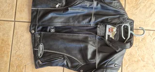 Leather harley womes jacket