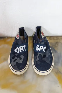 Kids’ Denim “SPORT” Slip-On Sneakers