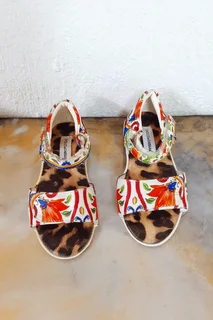 Luxury Kids’ Floral & Leopard Print Sandals