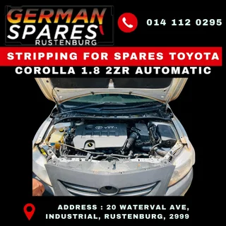 TOYOTA COROLLA 1.8 2ZR AUTOMATIC – NOW STRIPPING FOR SPARES
