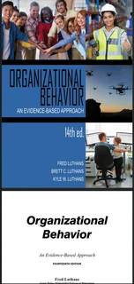Organizational Behavior an Evidence-Based Approach 14th edition