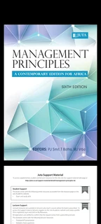 Management Principles: A Contemporary Edition for Africa 6th edition