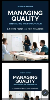 Managing Quality: Integrating the Supply Chain 7th edition