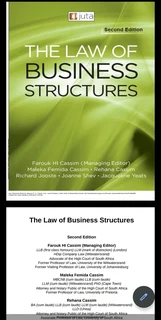 The Law of Business Structures Structures 2nd edition