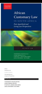 African Customary Law in South Africa