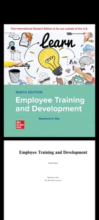 Employee Training and Development 9th edition