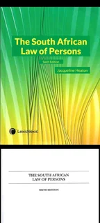 The South African Law of Persons 6th edition