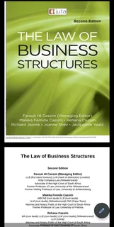 The Law of Business Structures 2nd edition