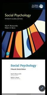 Social Psychology 15th edition