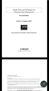 Simple Tools and Techniques for Entreprise Risk management 2nd edition