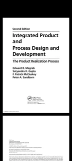 Intergrated Product and Process Design and Development 2nd edition