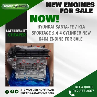 Hyundai Santa Fe / Kia Sportage 2.4 4-cylinder New G4kj Engine For Sale