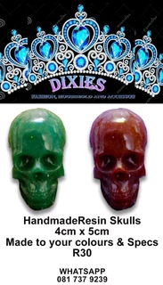 Handmade Resin Skulls