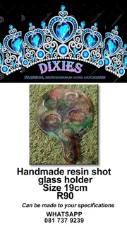 Handmade Resin Shooter Glass Holder