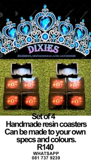 Handmade Resin Coaster Set