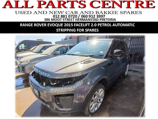Range Rover Evoque 2015 Facelift 2.0 Petrol Automatic – Stripping for Spares