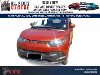 Mahindra KUV100 2016 Diesel Automatic Stripping for Spares