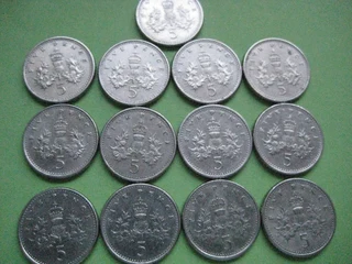 Coins - UK 5 pence