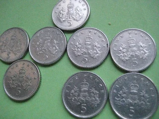 Coins - UK 5 pence