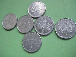 Coins - UK 5 pence