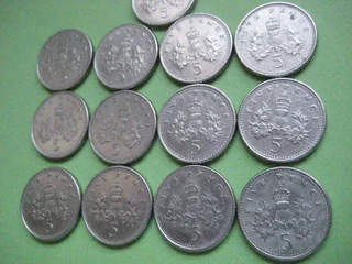 Coins - UK 5 pence