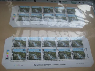 Stamps - Mint Zimbabwe 25c sheets