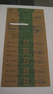 Petrol Rationing Coupons