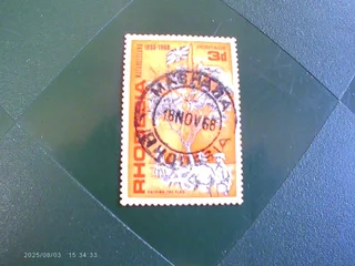 Stamp - Rhodesia 1968 - Bullseye Cancellation