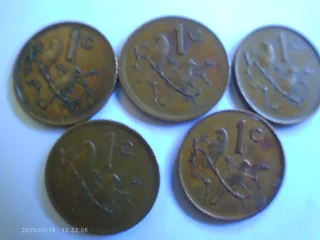 SA Coins - 1982 Vorster 1c x 5