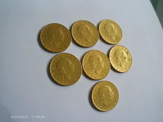 Coins - Italian 200 lire x 7