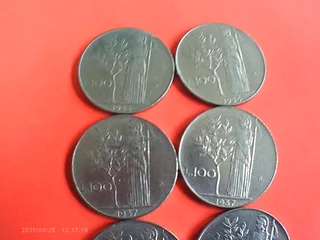 Coins - Italian 100 lire x 16