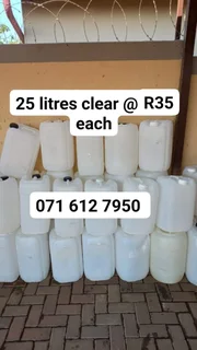 25 Litres Clear Containers