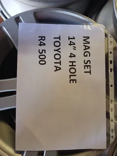 MAG SET TOYOTA 14&#34;  HOLE FOR SALE R4500