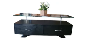 Glass Top Solid Oak Wood Entertainment Stand R500