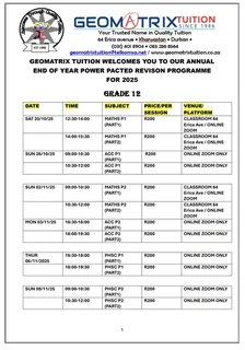 Exam Revision Seminar