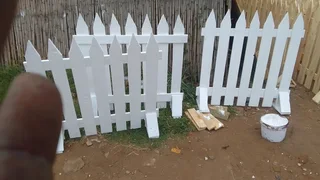 Wooden and bamboo fences.
