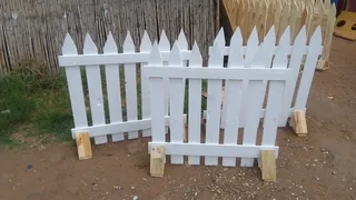 Black wattle, bamboo and picket fences.