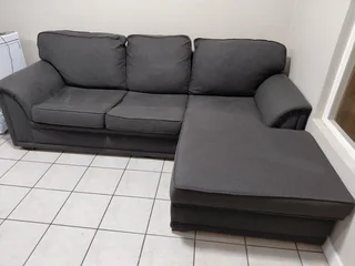 Slate grey  Reversible L- Shaped couch