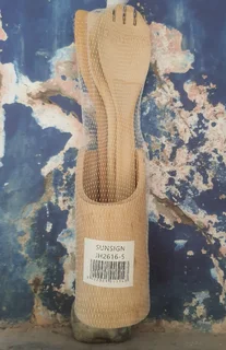 4 Piece Bamboo Utensil Set  Brand New